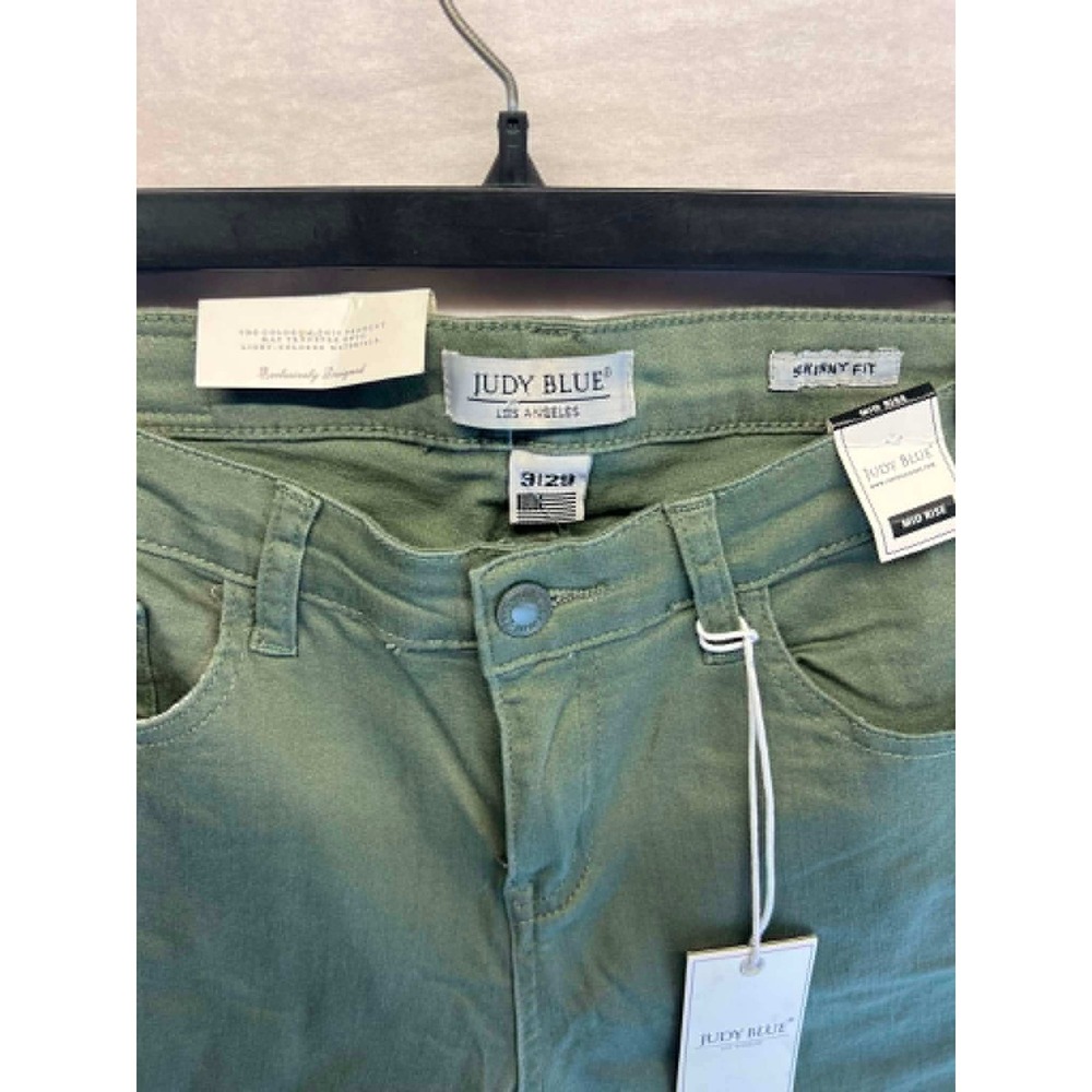 Judy‎ Blue Olive Green Skinny Fit Mid Rise Colored Denim Jeans Size 9/29 - Picture 3 of 5